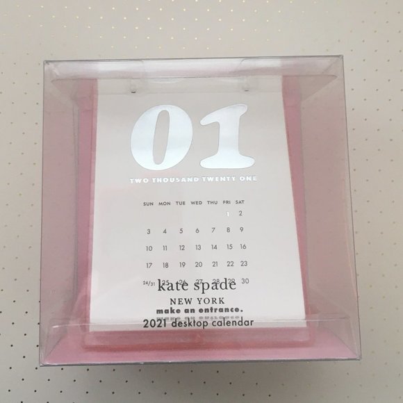 kate spade desktop calendar coral 2021 nwt - Picture 1 of 5
